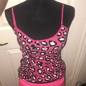 Pink Cheetah print tank top